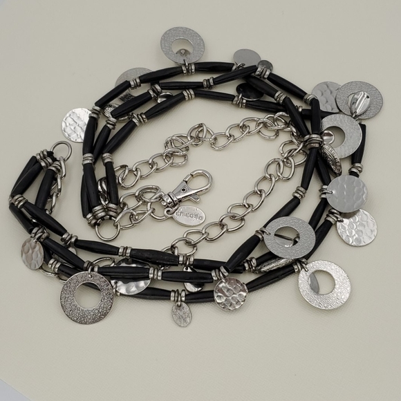Chico's Black & Silver Chunky Necklace - Picture 3 of 7